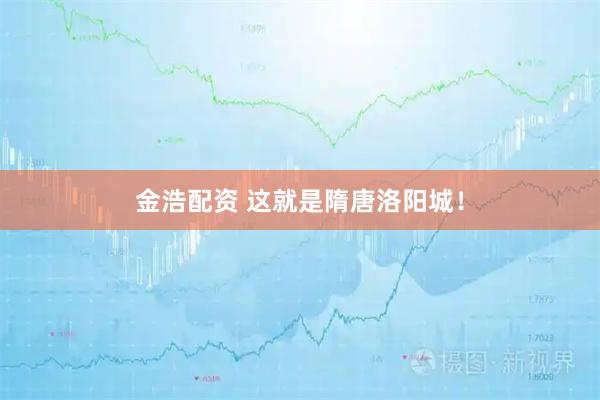 金浩配资 这就是隋唐洛阳城！